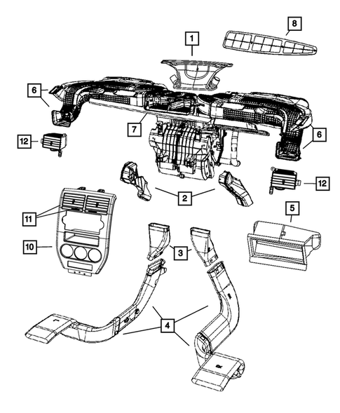Air Ducts for 2008 Jeep Patriot #0