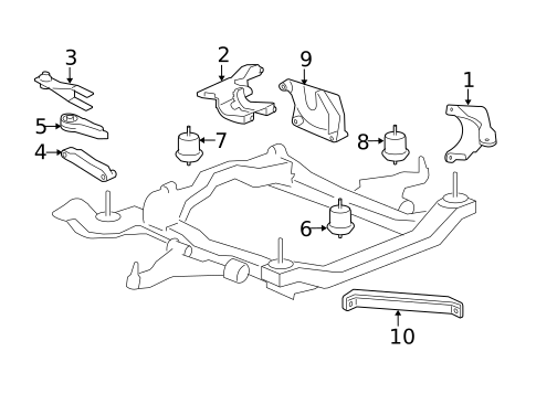 Engine & Trans Mounting for 2017 GMC Acadia Limited #0