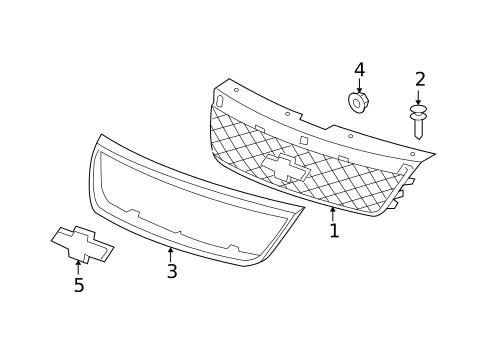 Grille & Components for 2007 Chevrolet Malibu #0