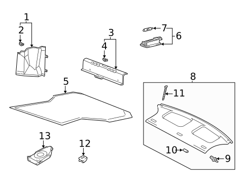 Interior Trim - Rear Body for 2001 Hyundai Accent #0