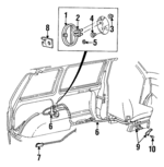 4719051 - Body: Fuel Door for Chrysler: Town &amp; Country | Dodge: Caravan, Grand Caravan, Mini Ram Image