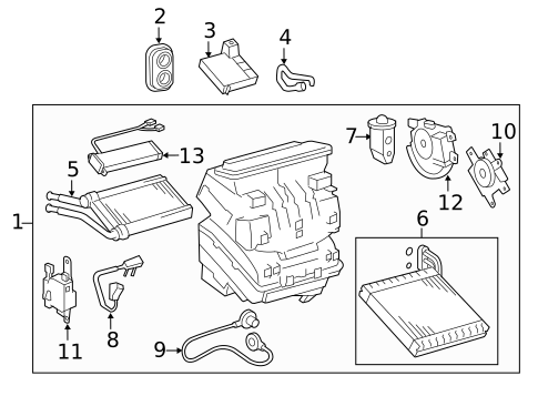 Evaporator & Heater Components for 2007 Toyota RAV4 #0