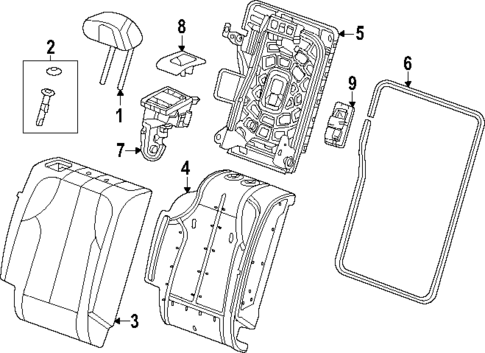 Rear Seat Components for 2024 Chevrolet Equinox EV #1