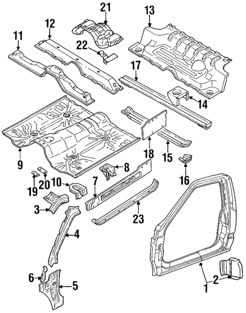 Floor & Rocker for 1994 Isuzu Amigo #0