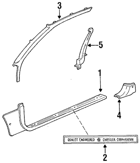 Interior Trim - Pillars for 1988 Chrysler LeBaron #0