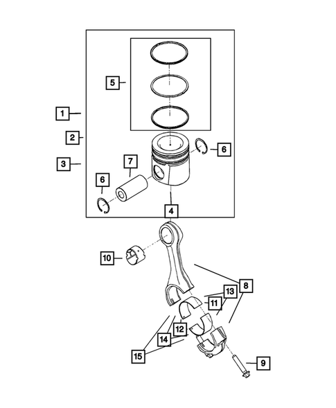 Crankshaft, Piston, Drive Plate, Flywheel, and Damper for 2008 Dodge Ram 3500 #1