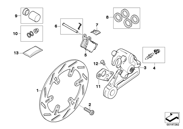 34217717459 - : Brake Caliper Without Pads, Rear for BMW-Motorrad Image