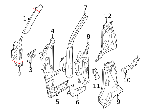 Hinge Pillar for 2008 Volvo C70 #0