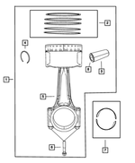 5175256AA - 3.2L Gas; Engine: Piston for Chrysler: Crossfire Image