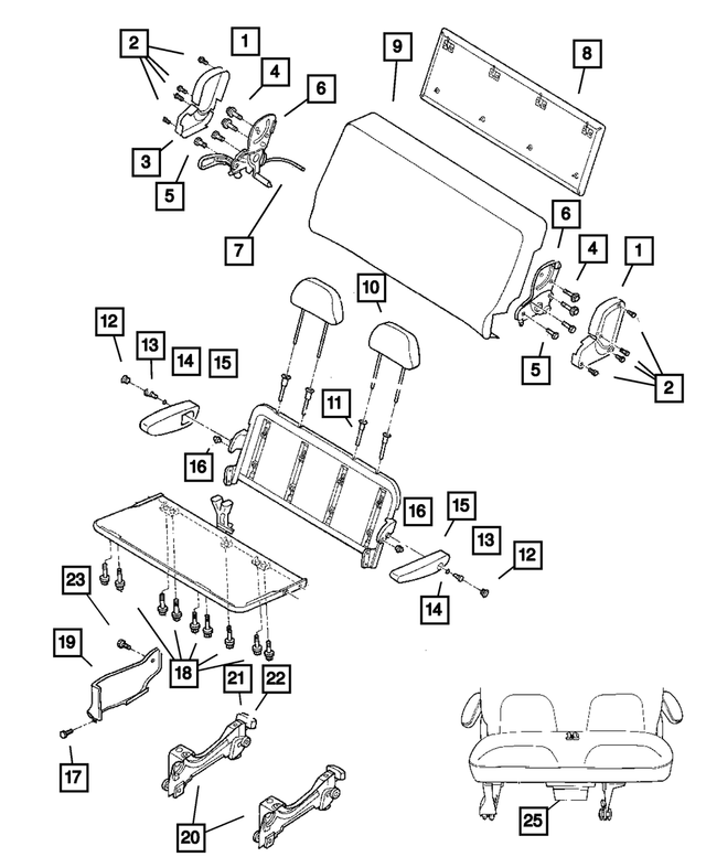 QT981J1AA - : Headrest Sleeve, Locking for Mopar Image