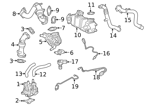EGR System for 2025 GMC Sierra 2500 HD #2