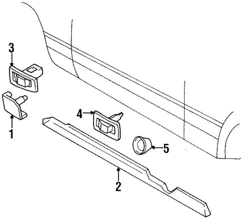 Exterior Trim - Pillars for 1992 Cadillac Eldorado #0