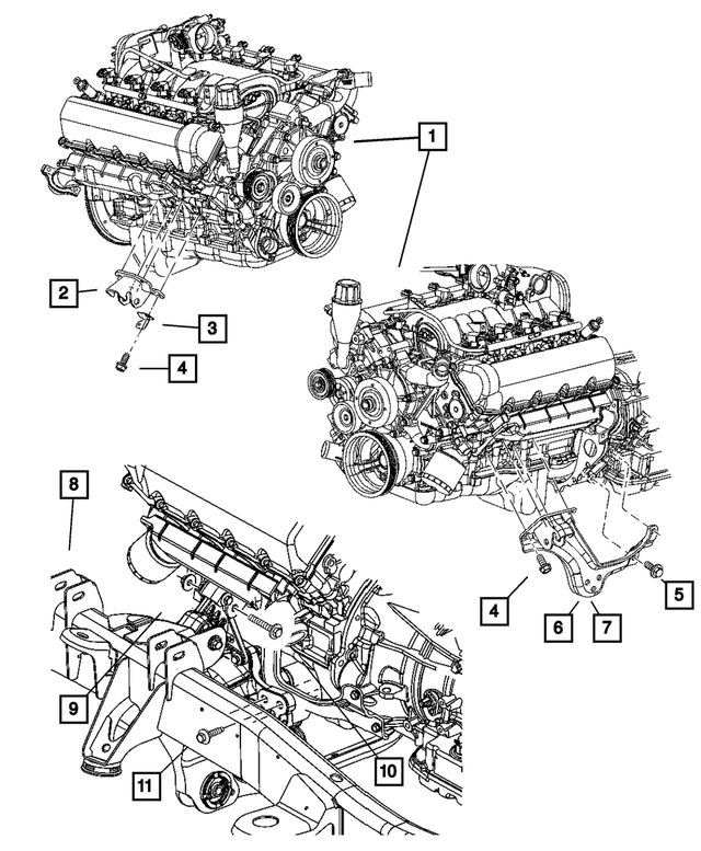 56019959AE - Engine and Transmission Mounting: Wiring Clip for Mopar Image