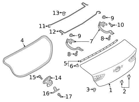 Lid & Components for 2023 Mazda 3 #1