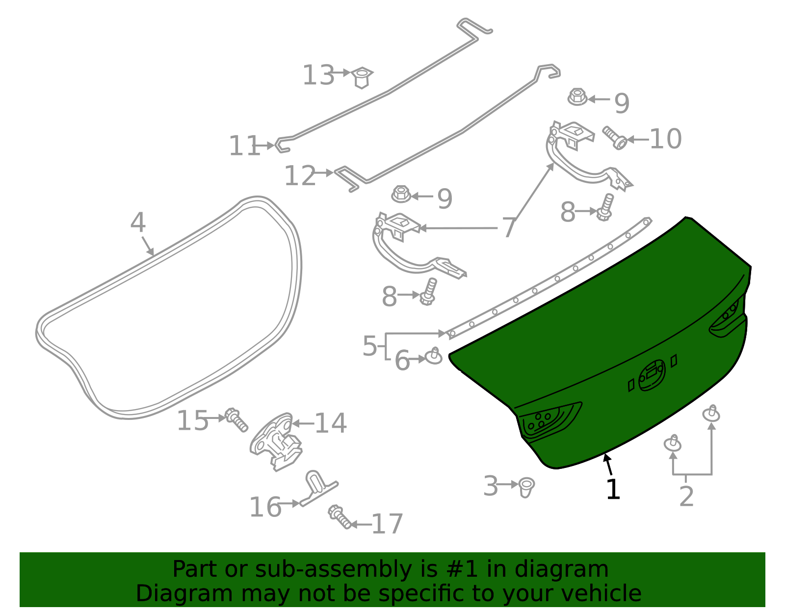 BDY0-52-61XA - Trunk Lid Mazda-Parts