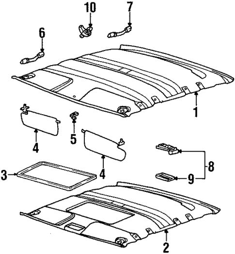 Interior Trim - Roof for 1999 Saturn SL2 #0