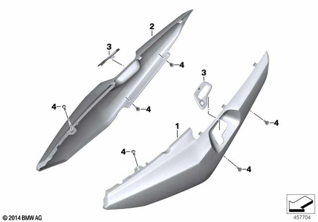 46637727451 - Frame and Mounting Parts: Rear Lateral Part, Left - Rohteil/blank for BMW-Motorrad Image