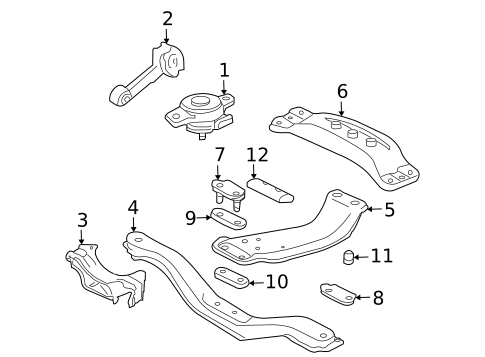 Engine & Trans Mounting for 2009 Subaru Legacy #0