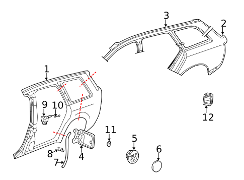 Quarter Panel & Components for 2002 Audi A6 Quattro #1