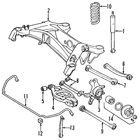 Rear Suspension for 1994 Mercedes-Benz E500 #0