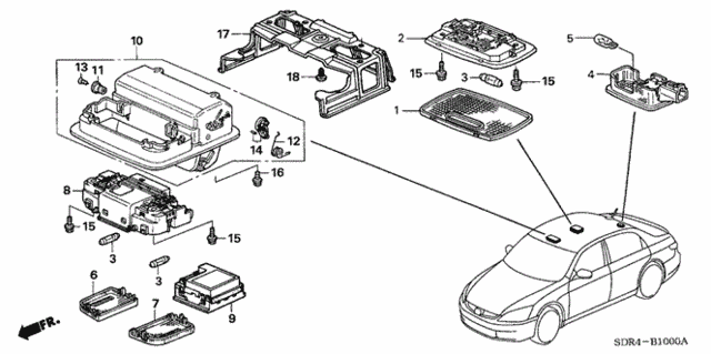 Interior Light for 2007 Honda Accord #0