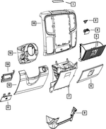 1JQ68HL1AA - Interior Trim: Glovebox Door Latch for Ram: 1500, 1500 Classic, 2500, 3500 Image