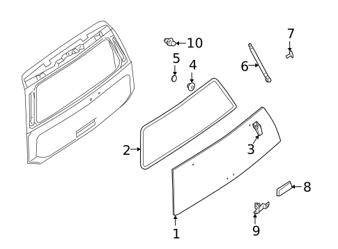 Glass - Lift Gate for 2013 Nissan Armada #0