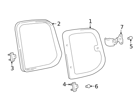 Glass - Rear Door for 2003 Toyota Tundra #0