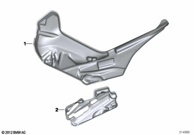 46638527424 - Body Equipment: Running Board Acoustic Foam, Right -  for BMW-Motorrad Image