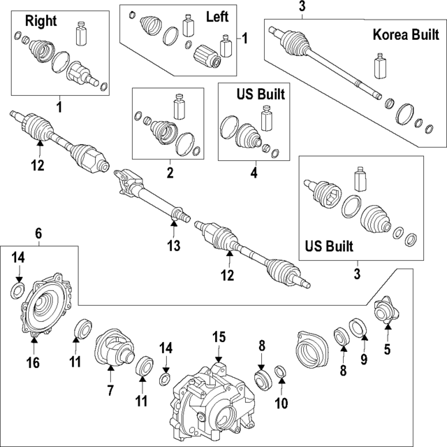 474484F000 - : Differential Pinion Bearing for Hyundai Image