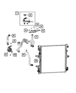 68428841AA - Cooling: Radiator Inlet Hose for Jeep: Grand Cherokee Image