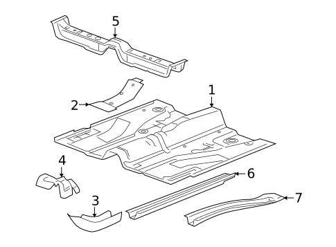 Floor & Rails for 2005 Chevrolet Cobalt #0