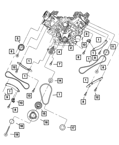 Timing Belt and Cover for 2004 Jeep Liberty #0
