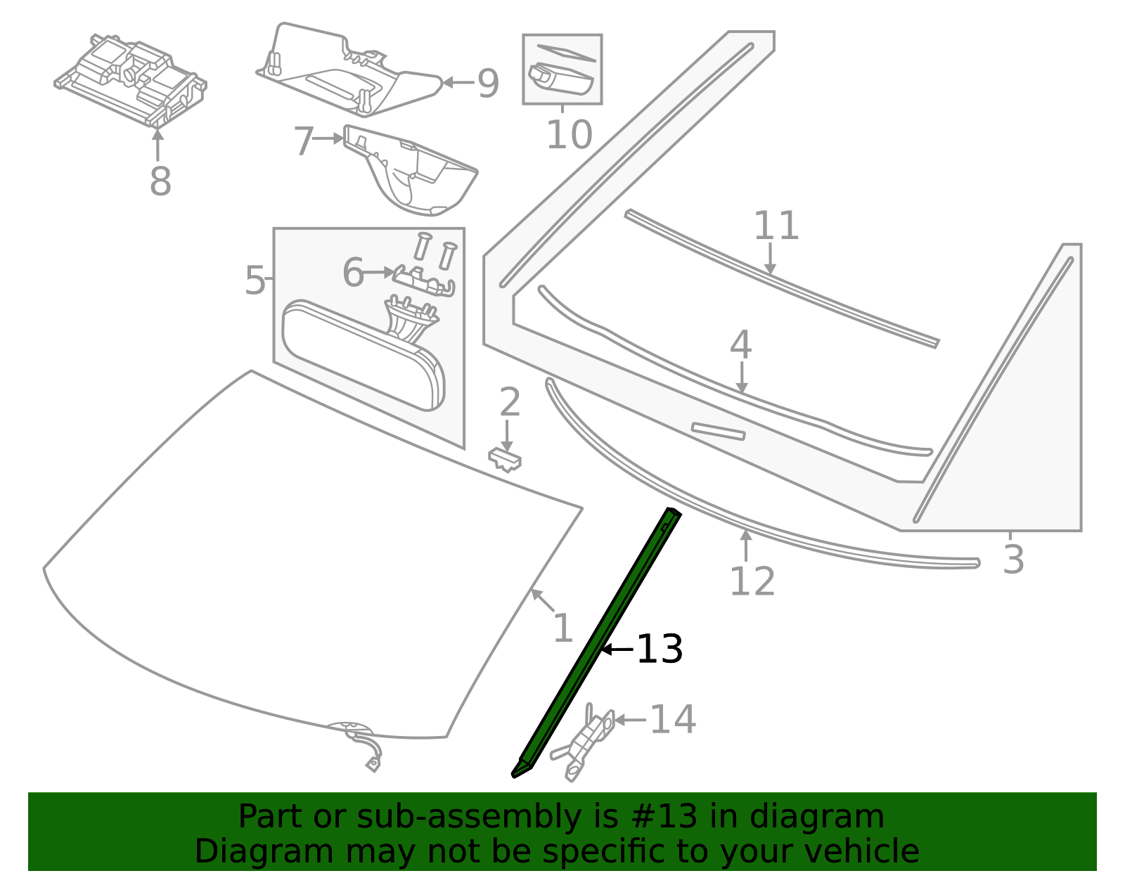 2023-2026 Honda CR-V Molding, L. Drip Side 73163-3A0-A11 | Honda ...