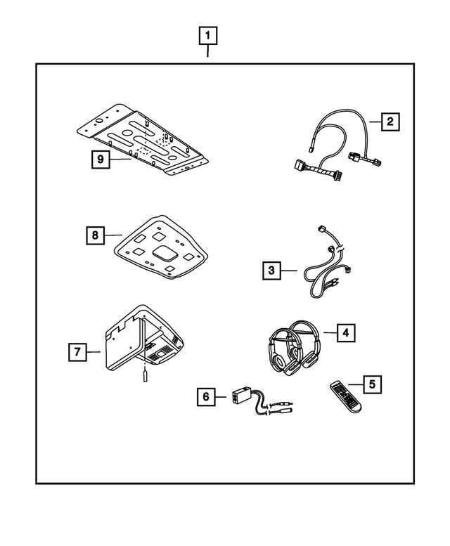 82210468 - : Monitor With DVD Media System for Mopar Image