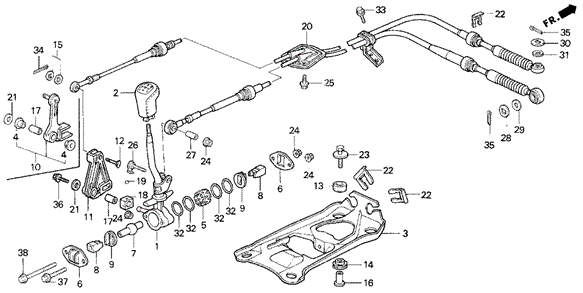 Shift Lever for 1995 Honda Prelude #0