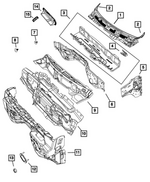 68362458AC - Body Sheet Metal Except Doors: Cowl Top Panel for Mopar Image