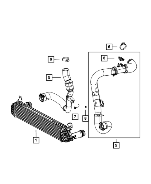 Radiator and Related Parts; Charge Air Cooler for 2013 Dodge Dart #4