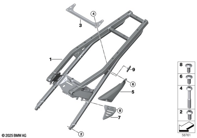 46625A74945 - : Trim Frame Triangle Left for BMW-Motorrad Image