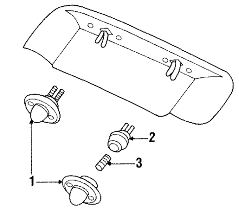 License Lamps for 1996 Ford Mustang #0