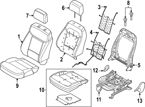 Passenger Seat Components for 2024 Ford F-150 Lightning #0