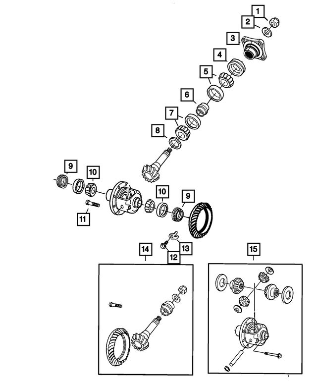 « 68283954AA – Rear Axle; American Axle 292 MM Single Rear Wheel; Differential and Drive Line : Essieu Arrière Carter pour Mopar Image »