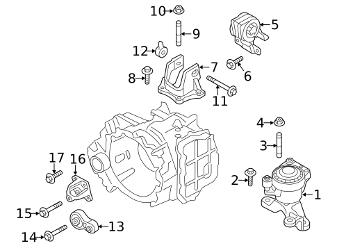 Engine & Trans Mounting for 2012 Ford Edge #0