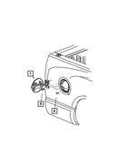68058061AA - Body Sheet Metal Except Doors: Fuel Fill Door for Dodge: Ram 1500 | Ram: 1500 Image