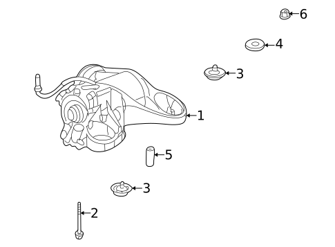 Axle & Differential for 2005 Pontiac Montana #0