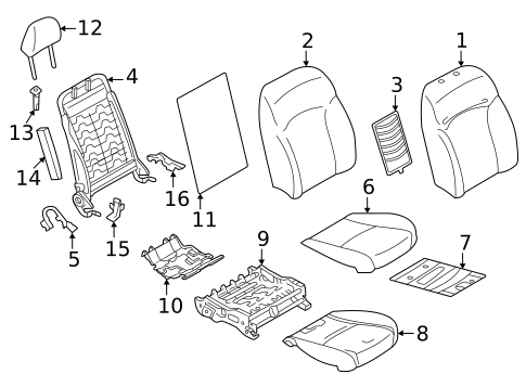 Passenger Seat Components for 2024 Subaru WRX #0