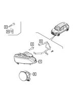 68298881AA - : Fog Lamp Bracket, Left for Mopar Image