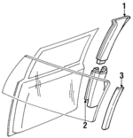 20670428 - Body: Center Pillar Trim for Cadillac: 60 Special, DeVille, Fleetwood Image