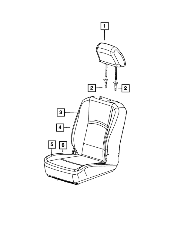 1RM10TX7AA - Interior Trim: Headrest Sleeve, Locking for Mopar Image