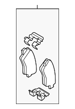 58302K9A50 - : Brake Pads Rear for Hyundai: Veloster N Image